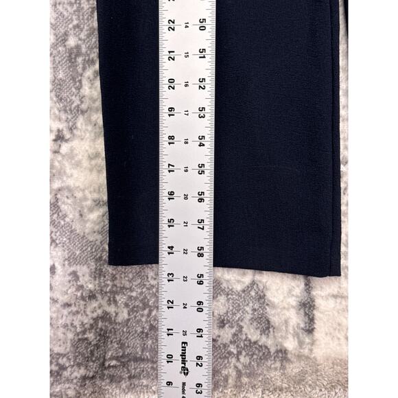 Enza Costa Jumpsuit 2 / US Medium Womens Blue Crepe Wrap Front Wide Leg - Picture 6 of 8